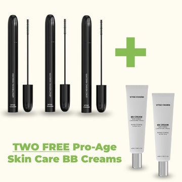 3 Premium Pro-age Mascaras +  2 Pro-Age Skin Care BB Creams